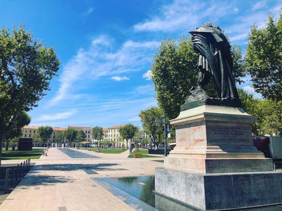 Charmant T2 Atypique, Renove Beziers Bagian luar foto